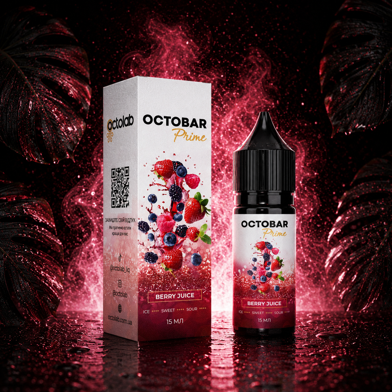 НАБОР OCTOBAR PRIME BERRY JUICE, 30МЛ/50МГ