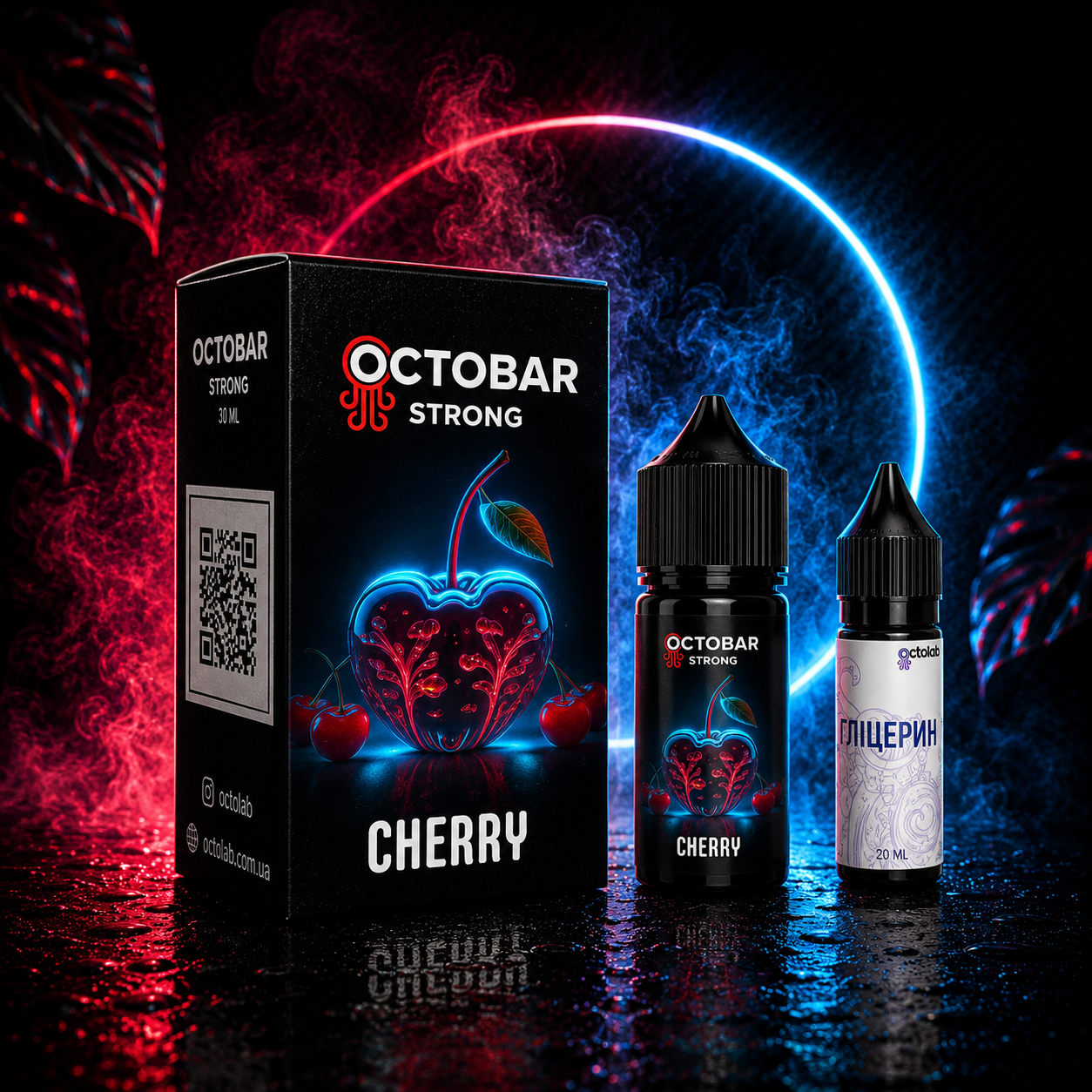 НАБОР OCTOBAR STRONG CHERRY, 30МЛ/50МГ