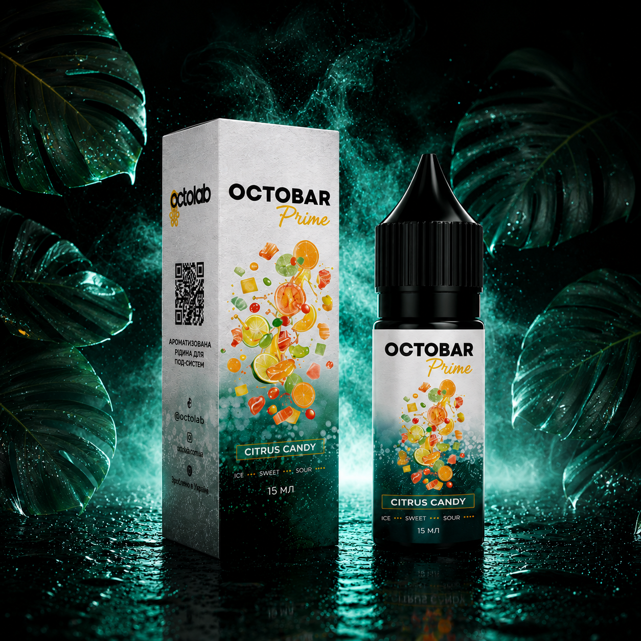 НАБОР OCTOBAR PRIME CITRUS CANDY, 15МЛ/50МГ
